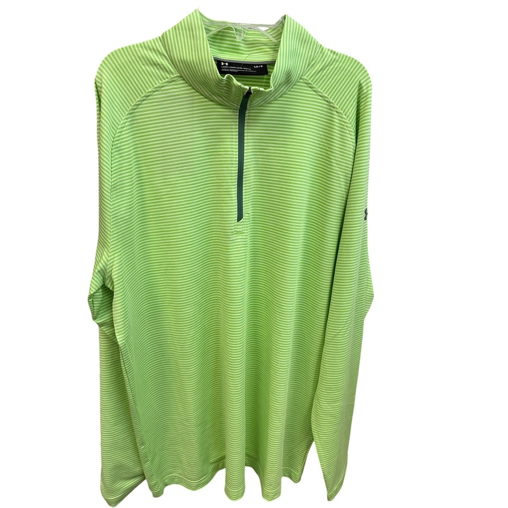 Under Armour Golf Pullover Striped‎ 1/4 Zip Long Sleeve Athletic LG